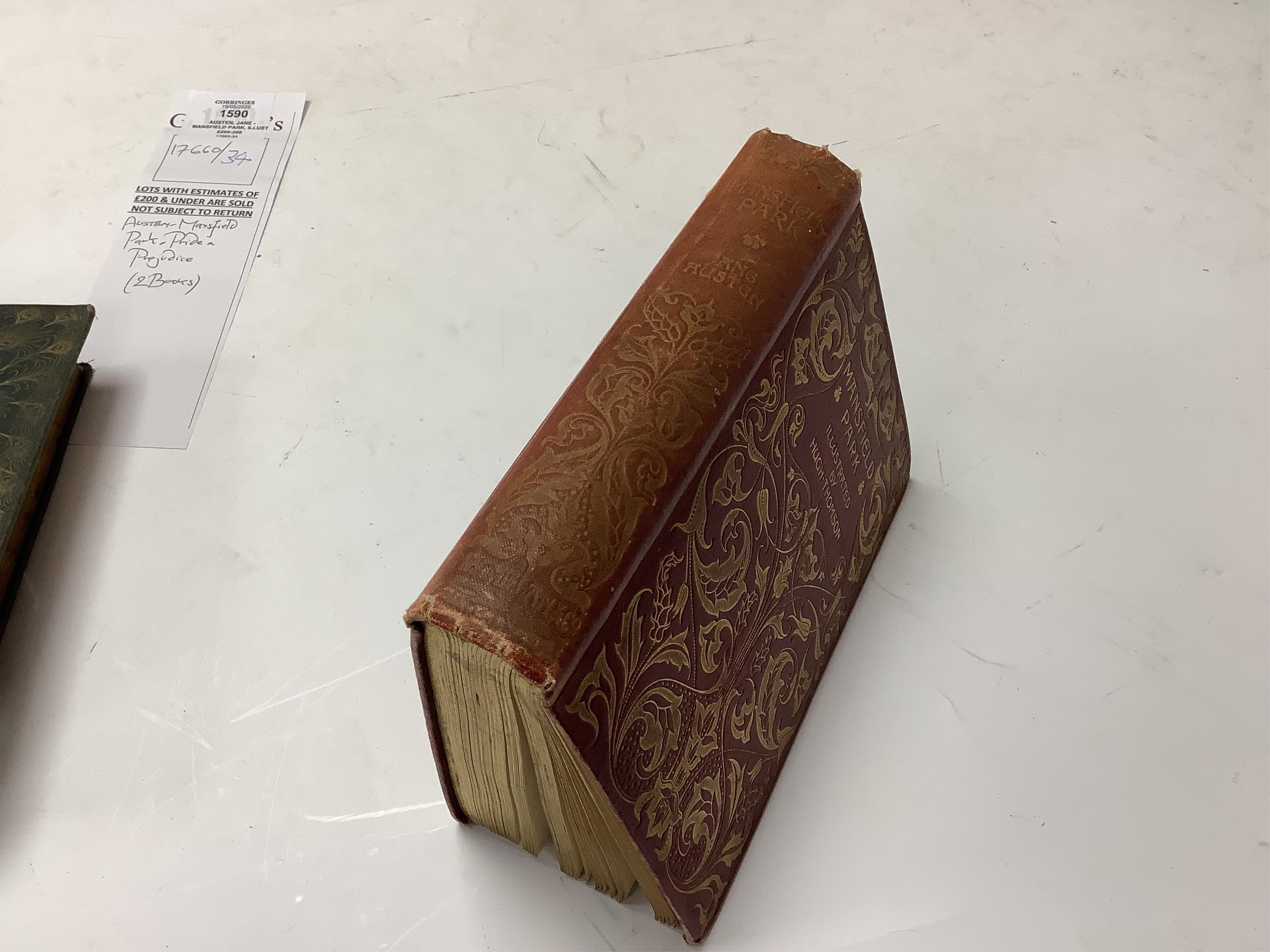 Austen, Jane - Mansfield Park, Illustrated by Hugh Thomson, with an Introduction by Austin Dobson. 1st edition. frontis and num. text illus.; original gilt decorated cloth, ge., coloured and decorated e/ps. Macmillan and